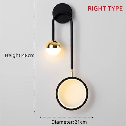 Applique murale LED rotative au design nordique luxueux — LZ4X9T2