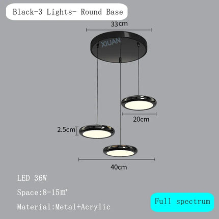 Suspension luxe ronde chromée