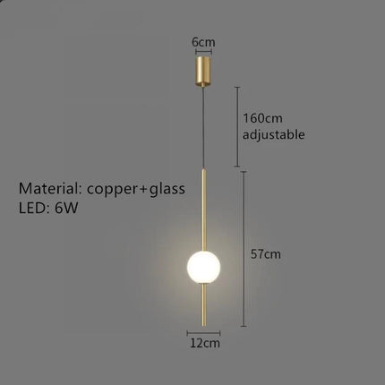 Suspension LED en laiton avec cordon réglable design moderne — LZ4XJ9