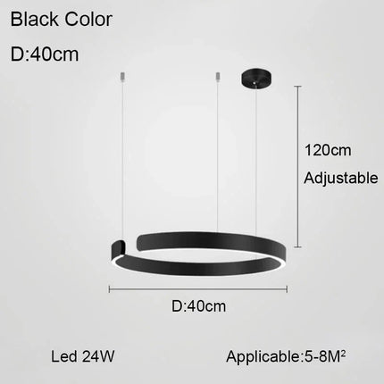 Lustre anneau design allemand à couleurs changeantes — LZ4P9XJ