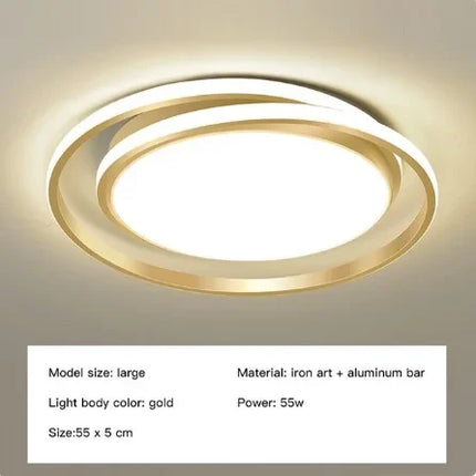 lustre led rond télécommandé style moderne simple