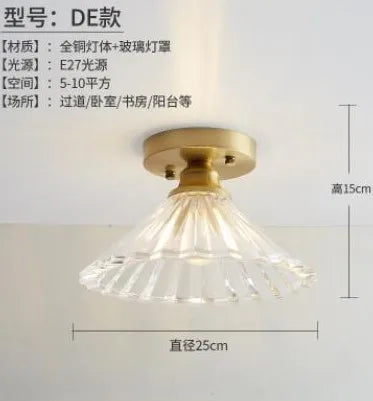 Plafonnier LED vintage en verre style nordique pour intérieur moderne — LZ4Q9T1