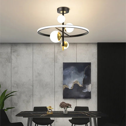Plafonnier LED à anneau pour décoration intérieure moderne — LZ7XQ9