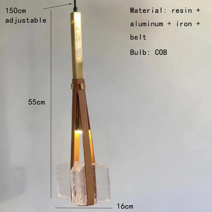 Suspension réglable en hauteur en résine et cuir artificiel — LZ4X9D2