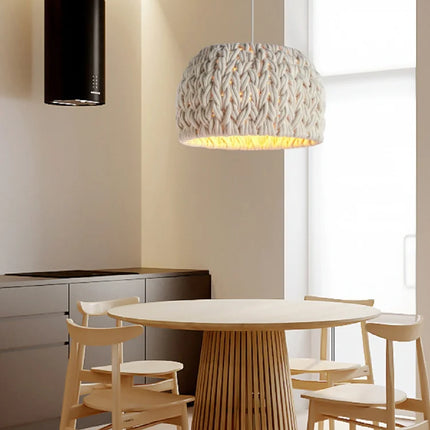 Lustre suspension intérieur en corde tissée à la main — LZ4X9JQ
