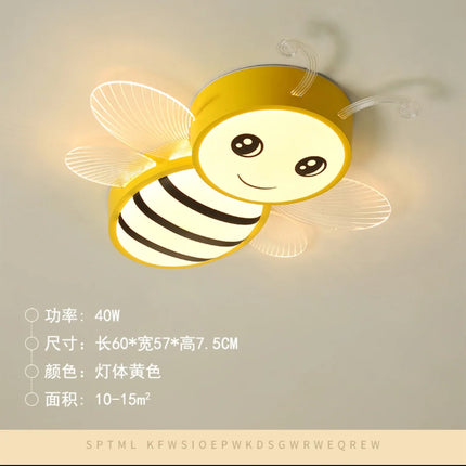 Plafonnier LED motif petite abeille pour décoration maternelle moderne — LZ4X9Q
