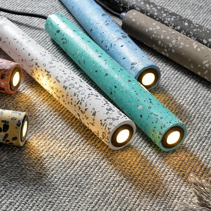 Lustre suspension design moderne en tube ciment pour intérieur — LZ4QJ7M