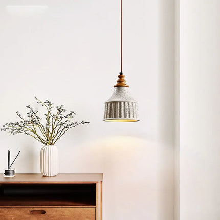 Suspension minimaliste en béton style wabi-sabi pour intérieur moderne — LZ4X9P