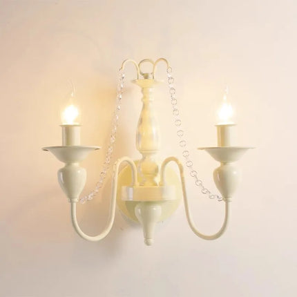 Applique murale rétro française en cristal style rustique — LZ4X9T1