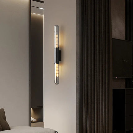 Applique murale minimaliste en laiton et cuivre avec ampoule intégrée — LZ4X9T