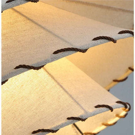 Suspension nordique en tissu avec abat-jour en paille pour intérieur — LZ4X9M