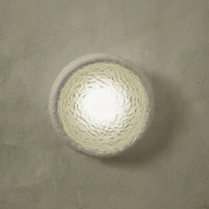 Applique murale LED vintage en résine et verre Wabi Sabi — LZ4X9T1