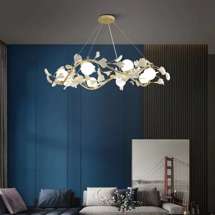 Lustre suspension moderne à pétales pour décoration intérieure créative — LZ4X9T