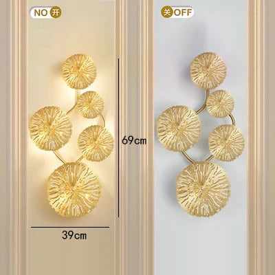 Applique murale LED dorée au design moderne pour décoration intérieure — LZ4X9T