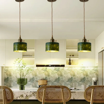 Suspension en jade naturel style rétro français pour intérieur élégant — LZ4X9P2Q