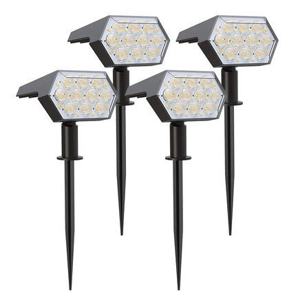 Spot solaire extérieur 92 LED étanche IP67 2 en 1 pour jardin et porche — LZ4X9P