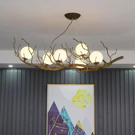 Lustre suspension style nordique rétro wabi-sabi pour restaurant et boutique — LZ4P9X