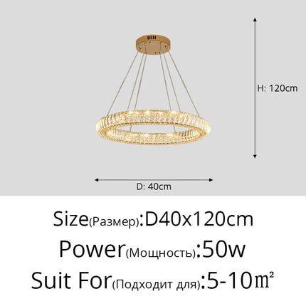 Lustre en cristal lumineux pour intérieur moderne et élégant — LZ4X9T