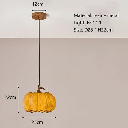 Lustre LED style japonais rétro Wabi Sabi en forme de citrouille pour restaurant — LZ4X9P