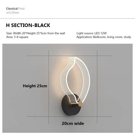 applique murale led moderne pour éclairage décoratif intérieur