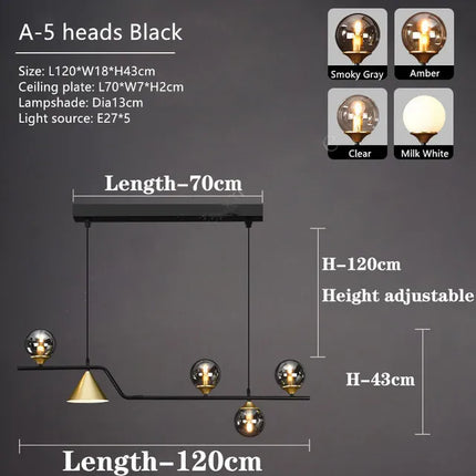 Lustre LED moderne en verre pour décoration intérieure — LZ4X9P
