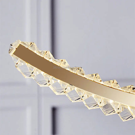 Lustre LED moderne en cristal de luxe forme S — LZ4X9J