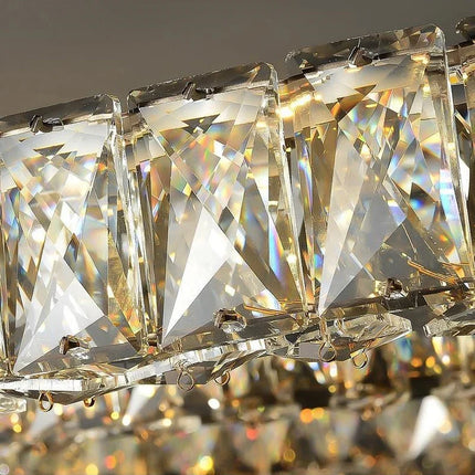 Plafonnier LED dimmable anneau doré avec cristal — LZ4Q7M1