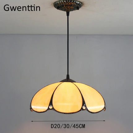 Lustre suspension en verre teinté style Tiffany pour intérieur — LZ4X9M