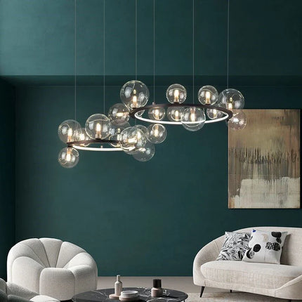 Lustre en verre moderne avec bulles décoratives — LZ4P9XQ