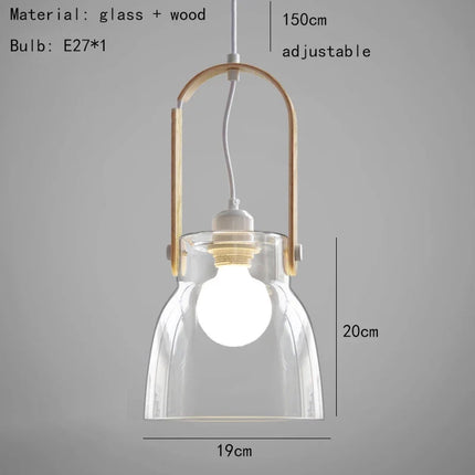 Suspension en verre transparent à fil réglable pour intérieur — LZ4X9P2Q