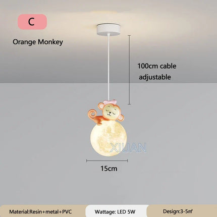 Suspension en résine décor animaux pour enfants — LZ4X9P