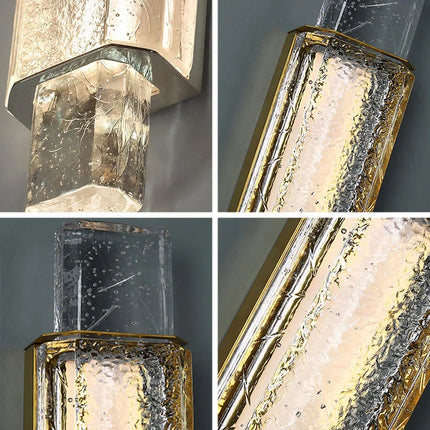 Applique murale de luxe en cristal et acier inoxydable — LZ4X9P2Q