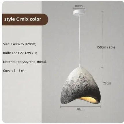 Lustre LED japonais créatif pour décoration intérieure artistique — LZ4X9Q7