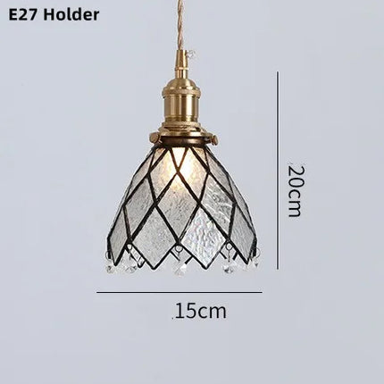 Suspension nordique en verre teinté et cuivre élégant — LZ4X9P