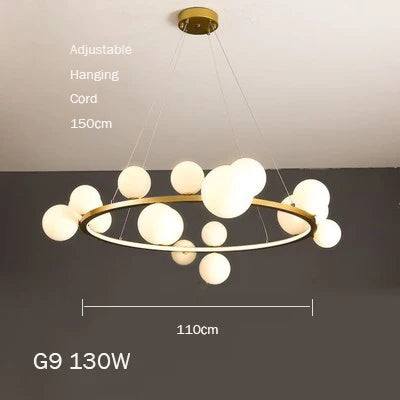 Lustre en verre moderne avec bulles décoratives — LZ4P9XQ