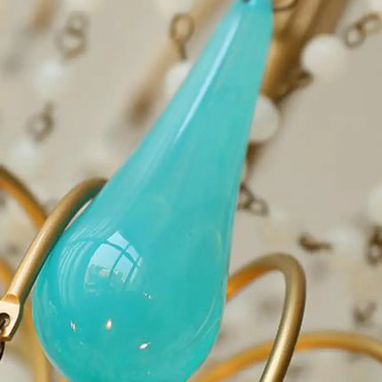Lustre suspension art déco en cristal et verre goutte d'eau — LZ4X9M