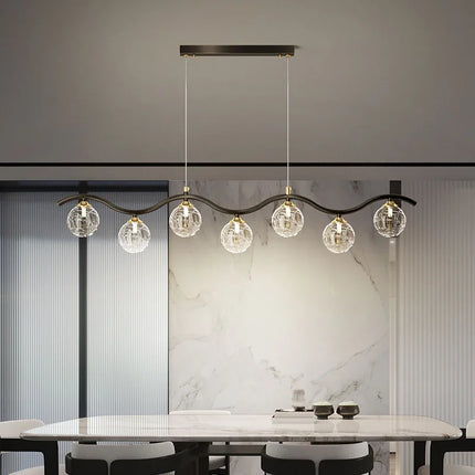 Suspension intérieure en verre et métal au design moderne — LZ4X9P