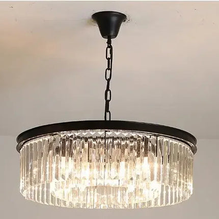 Lustre suspension en métal avec chaîne et cristal décoratif — LZ4X9P