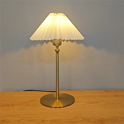 Lampadaire rétro avec abat-jour plissé pour éclairage décoratif — LZ4T9X