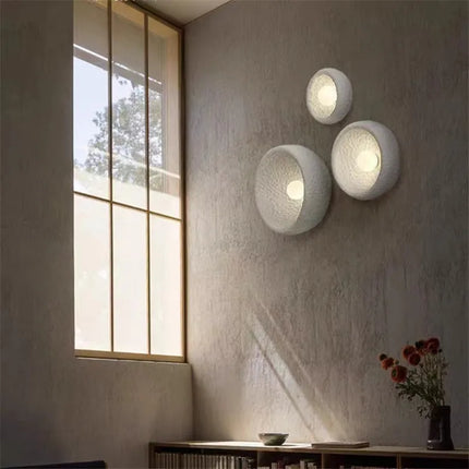 Applique murale japonaise en pierre style wabi sabi pour décoration intérieure — LZ4X7Q9