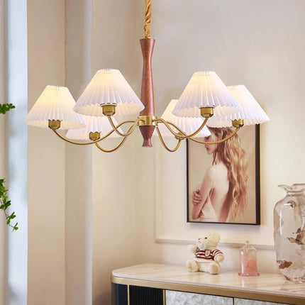 Lustre suspendu en bois pour décoration lumineuse — LZ4XJ9