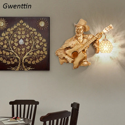 Applique murale décorative en résine pour musiciens et chanteurs — LZ4X9T