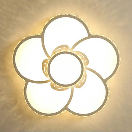 Plafonnier LED design moderne à éclairage décoratif floral chaud — LZ4X9P2