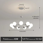 9-Lumières-Argent / Télécommande à intensité variable