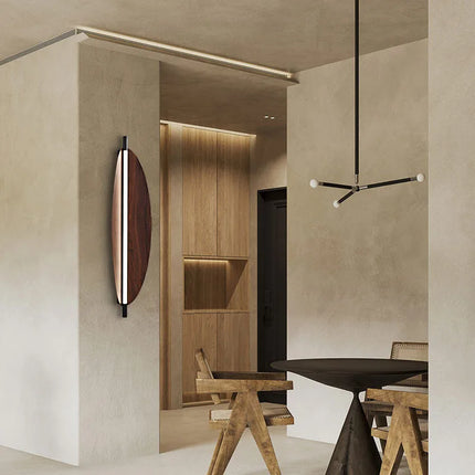 Applique murale LED minimaliste style wabi sabi japonais effet grain de bois — LZP4X9
