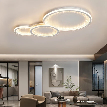 Plafonnier LED moderne avec télécommande au design créatif intérieur — LZ4X9P2