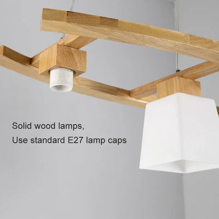 Suspension en bois style nordique japonais pour intérieur contemporain — LZ4X9M