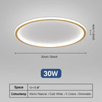 A Rond 30W Doré / Blanc chaud sans télécommande