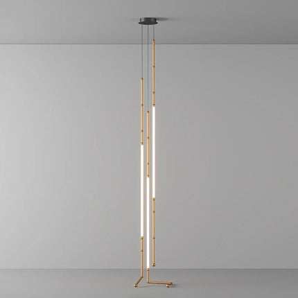 Lustre Art déco en métal noir avec éclairage LED intégré — LZ4X9P