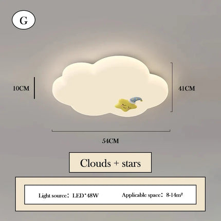 Plafonnier créatif en forme de nuage pour chambre d'enfant chaleureuse — LZ7QX2